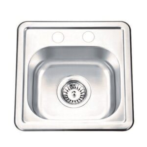 Stainless Steel 15" x 15" Single Sink