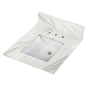 Calacatta Lumas Marble Vanity 31 x 22 Top with Sink