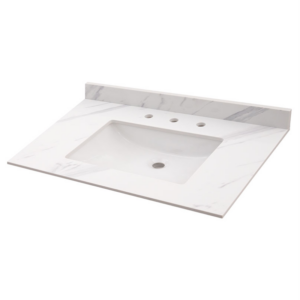 Calacatta Lumas Marble 49 x 22 Vanity Top with Sink