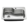 Raleigh® 33 x 22-Inch Stainless Steel Drop-In or Undermount Single-Bowl Residential Kitchen Sink With Dual-Spray Faucet