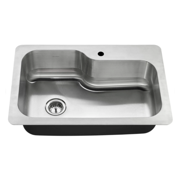 Raleigh® 33 x 22-Inch Stainless Steel Drop-In or Undermount Single-Bowl Residential Kitchen Sink With Dual-Spray Faucet