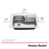 Raleigh® 33 x 22-Inch Stainless Steel Drop-In or Undermount Single-Bowl Residential Kitchen Sink With Dual-Spray Faucet