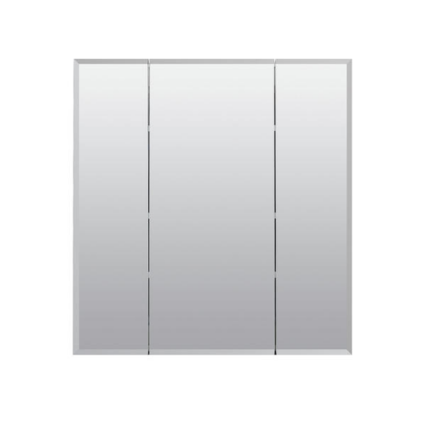 Zenna Home Tri-View Beveled 24 in. x 26 in. Surface Mount Medicine Cabinet