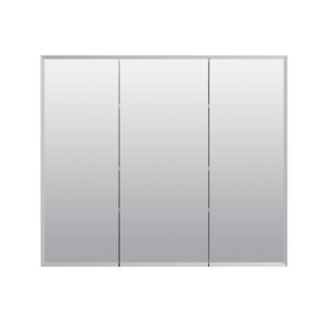 Zenna Home Tri-View Beveled 30 in. x 26 in. Surface Mount Medicine Cabinet
