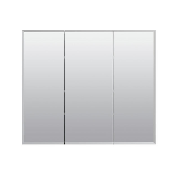Zenna Home Tri-View Beveled 30 in. x 26 in. Surface Mount Medicine Cabinet