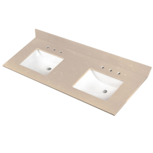 Cosmic Sand Marble 61 x 22 Vanity Top with Double Sink
