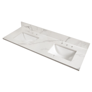 CALACATTA NOWY ENG MARBLE 61X22 DB SQ BOWLS