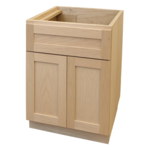 Shaker Beech Unfinished 24 in. x 21 in. Vanity Cabinet Without Top