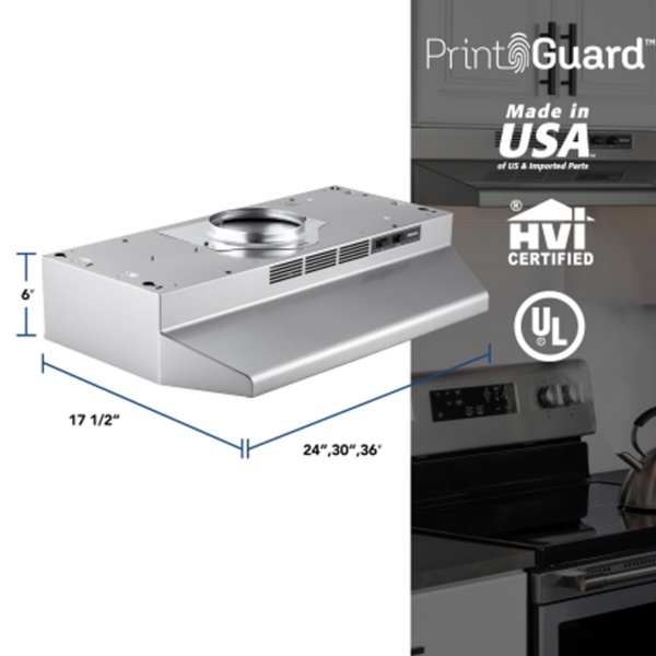 30" 230 Max Blower CFM Stainless Range Hood