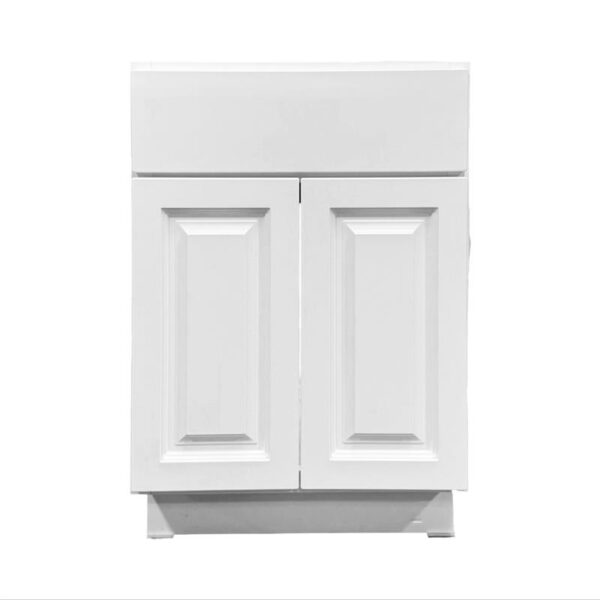 Raised Panel White 24 in. x 21 in. Vanity Cabinet Without Top