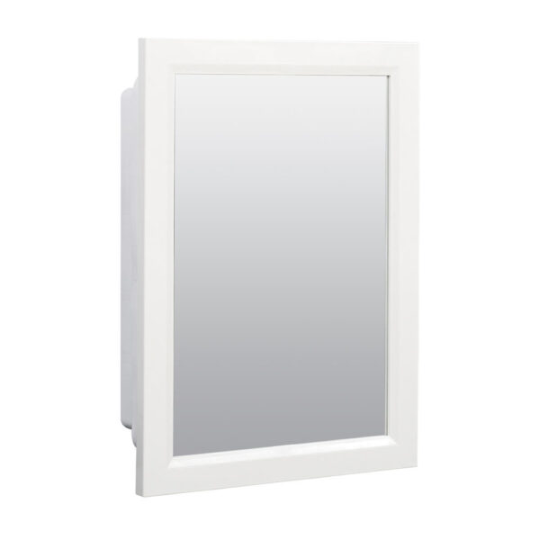 616410 Zenna Home 16 in. × 22 in. White Framed Medicine Cabinet