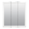 Zenna Home 24 in. × 26 in. Tri-View Framed Surface Mount Medicine Cabinet