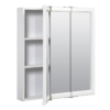 Zenna Home 24 in. × 26 in. Tri-View Framed Surface Mount Medicine Cabinet