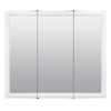 Zenna Home 30 in. × 26 in. Tri-View Framed Surface Mount Medicine Cabinet