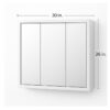 Zenith 30 in. × 26 in. Tri-View White Surface Mount Medicine Cabinet