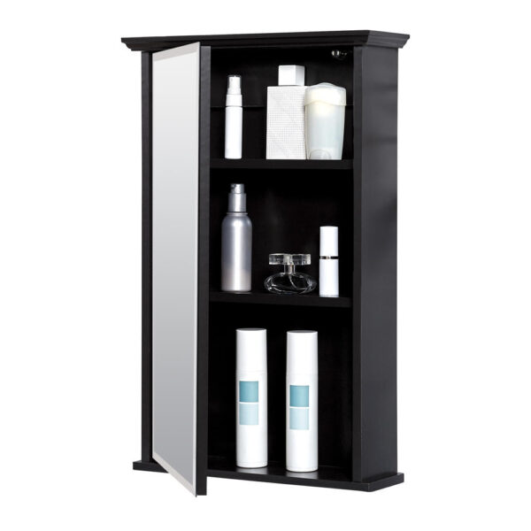 Zenna Home 16 in. × 25 in. Espresso Surface Mount Medicine Cabinet