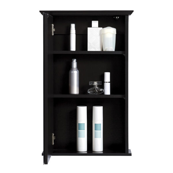 Zenna Home 16 in. × 25 in. Espresso Surface Mount Medicine Cabinet