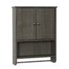 616498 Zenna Home 19 in. x 25 in. Driftwood Gray Bathroom Wall Cabinet