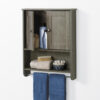 616498 Zenna Home 19 in. x 25 in. Driftwood Gray Bathroom Wall Cabinet