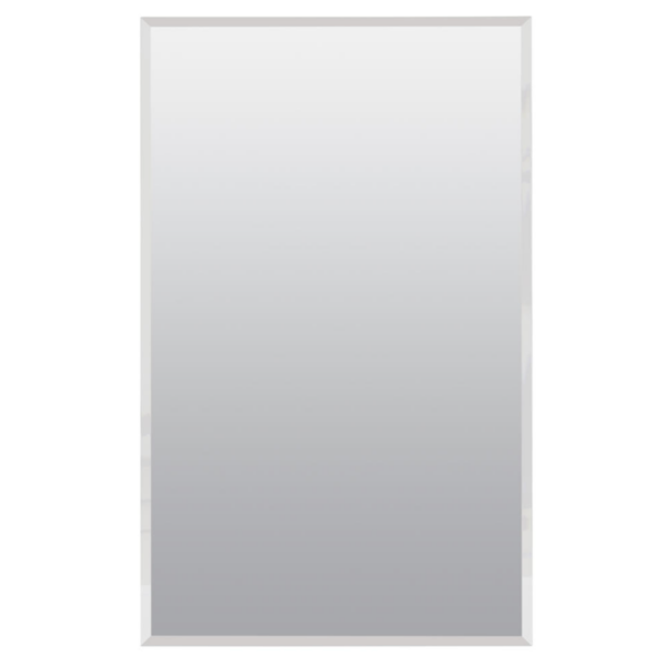 Zenna Home 16 in. × 26 in. Frameless Beveled Mirror Medicine Cabinet
