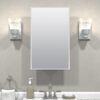 Zenna Home 16 in. × 26 in. Frameless Beveled Mirror Medicine Cabinet