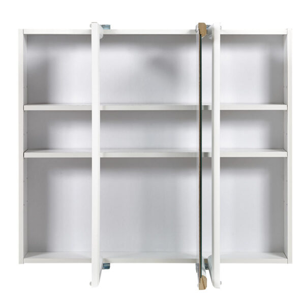 Zenna Home 30 in. × 26 in. Tri-View Framed Surface Mount Medicine Cabinet