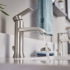 Moen Genta Brushed Nickle One-Handle Bathroom Faucet