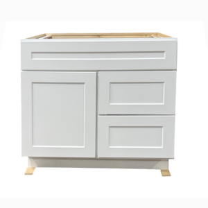 Shaker White 36 in. x 21 in. Vanity Cabinet Without Top