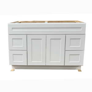 Shaker White 48 in. x 21 in. Vanity Cabinet Without Top