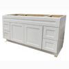 Shaker White 60 in. x 21 in. Vanity Cabinet Without Top