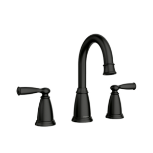 Moen Banbury Black Two-Handle Widespread Bathroom Sink Faucet