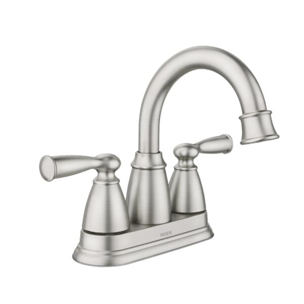 Moen Banbury Two-Handle Centerset Bathroom Faucet In Brushed Nickel