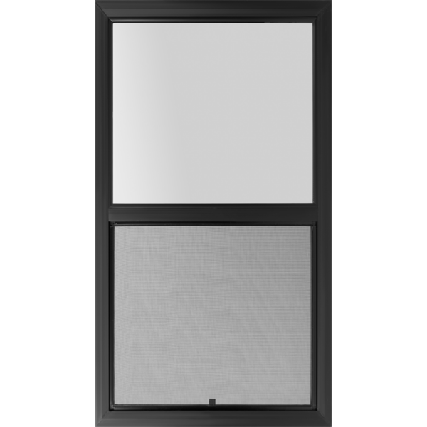 30"x54" Black Vinyl EZ Trim Ultra Low-E Single Hung Window