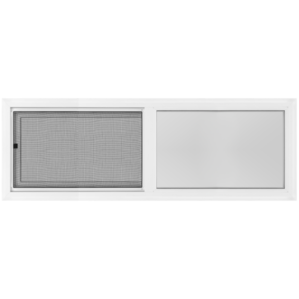 36"x12" Vinyl Slider Low-E Obscure Tempered Glass Window