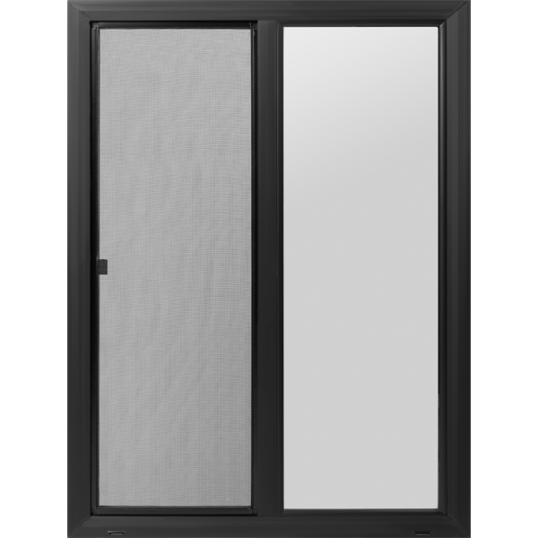 EZ TRIM PREM VINYL SLIDER ULTRA LOW-E 36"X48" BLACK EXT.