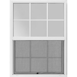 36"x48" Vinyl EZ Trim Clear Low-E Single Hung Window with Grid