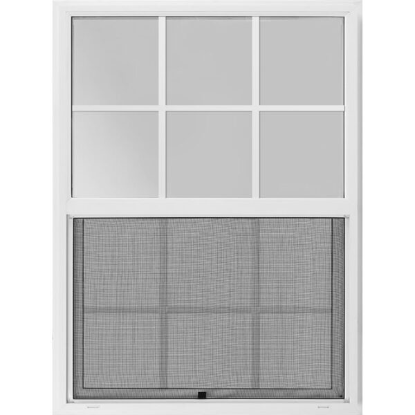 36"x48" Vinyl EZ Trim Clear Low-E Single Hung Window with Grid