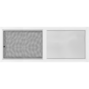 48"x18" Vinyl Slider Low-E Obscure Tempered Glass Window