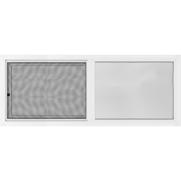 48"x18" Vinyl Slider Low-E Obscure Tempered Glass Window