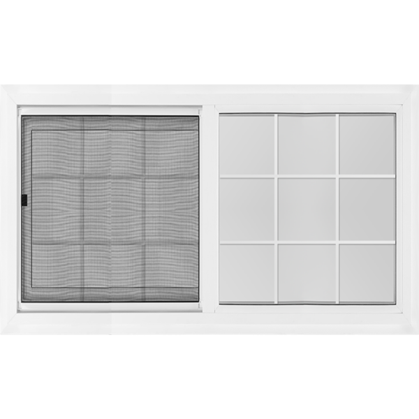 60"x36" Vinyl EZ Trim Clear Low-E Window with Grid