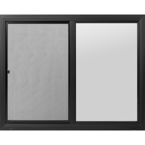 60"x48" 5000 Series Retrofit Black Vinyl Sliding Low-E Window