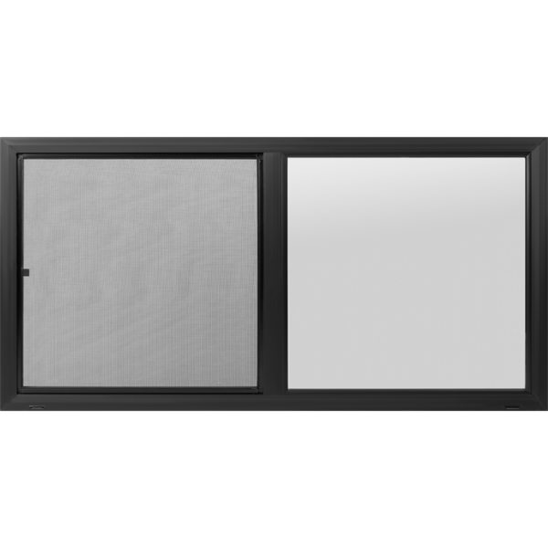 72"x36" 5000 Series Retrofit Black Vinyl Sliding Low-E Window