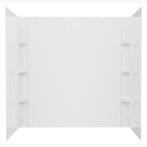 Lyons Classic 60"W x 32"D x 58"H White Bathtub Shower Wall