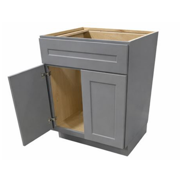 Shaker Gray 24 in. x 21 in. Vanity Cabinet Without Top