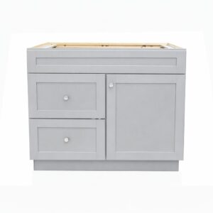 Shaker Gray 36 in. x 21 in. Vanity Cabinet Without Top