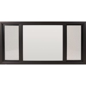 96"x48" 5000 Series Black Vinyl Double Slider Low-E Window