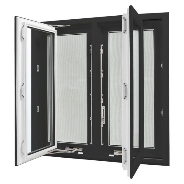 Premium 5000 Series Double Casement Black Window