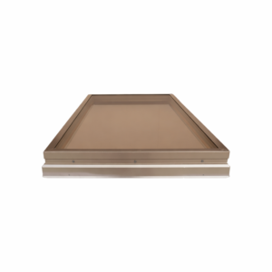 24" x 48" Flat Bronze Glass Curb Mount Bronze Frame Skylight