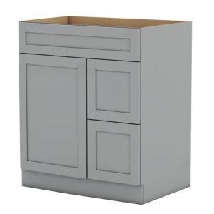 Shaker Gray 30 in. x 21 in. Vanity Cabinet Without Top