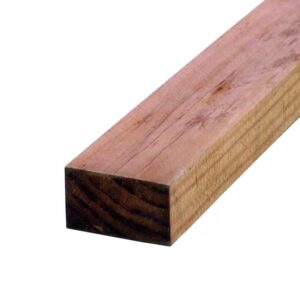 1" x 2" Redwood Construction Heart Green Rough